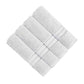 Bergamo 4 Piece Spun loft Towels with Stripes and Twill Weave The Urban Port White By Casagear Home BM222865