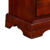 4 Drawer Wooden Nightstand with Bracket Legs and Metal Knobs Brown By Casagear Home BM223357