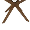 Contemporary 59 Inch Round Wooden Dining Table with Spider Legs Brown By Casagear Home BM223429