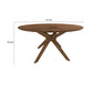 Contemporary 59 Inch Round Wooden Dining Table with Spider Legs Brown By Casagear Home BM223429