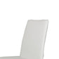 Metal Frame Leatherette Dining Chair Set of 2 White By Casagear Home BM223487