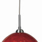 Swirl Dome Shaped Glass Shade Pendant Lighting with Cord Yellow and Red By Casagear Home BM223551