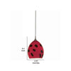 Dome Shaped Glass Shade Pendant Lighting with Cord Red and Black By Casagear Home BM223552