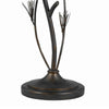 Pine Twig Accent Metal Body Floor Lamp with Conical Shade Bronze and White By Casagear Home BM223583