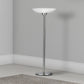 3 Way Torchiere Floor Lamp with Frosted Glass shade and Stable Base White By Casagear Home BM223598