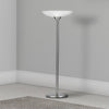 3 Way Torchiere Floor Lamp with Frosted Glass shade and Stable Base White By Casagear Home BM223598