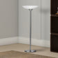 3 Way Torchiere Floor Lamp with Frosted Glass shade and Stable Base White By Casagear Home BM223598