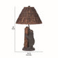 150 Watt Resin Bear Body Table Lamp with Twig Shade Gray and Brown By Casagear Home BM223616