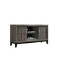 Wooden TV Stand with 2 Drawers and 2 Open Compartments, Brown and Black By Casagear Home