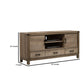 3 Drawer Wooden TV Stand with 2 Cabinets and Open Compartment Light Brown By Casagear Home BM224626