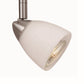 Metal Track Light with Interchangeable Round Glass Shade Silver and White By Casagear Home BM224647