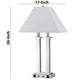 60W x 2 Desk Lamp with Trapezoid Shade and Power Strip Silver and White By Casagear Home BM224694