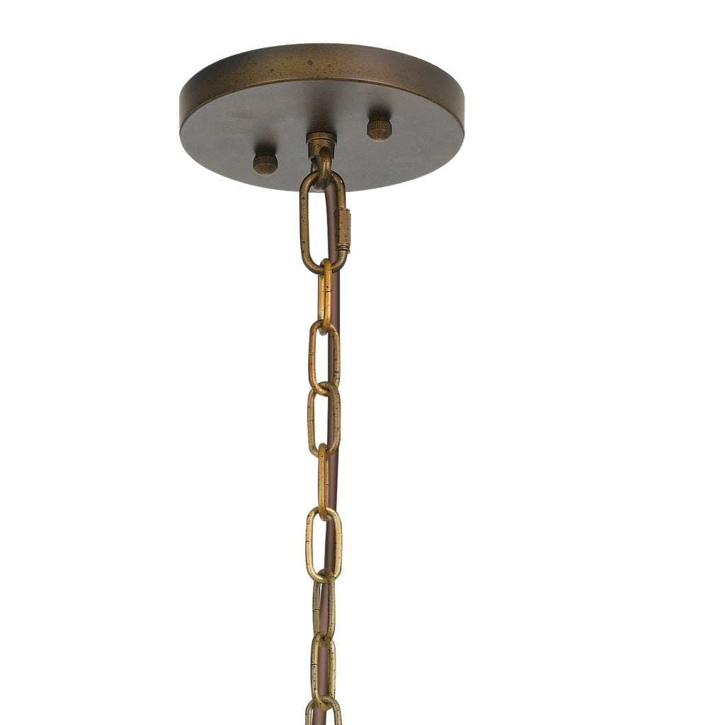 60 X 3 Watt Round Metal Frame Chandelier with 6 Foot Chain Distressed Gold By Casagear Home BM224864