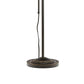 Metal Rectangular Floor Lamp with Adjustable Pole Dark Bronze By Casagear Home BM225081