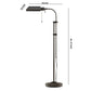 Metal Rectangular Floor Lamp with Adjustable Pole Dark Bronze By Casagear Home BM225081