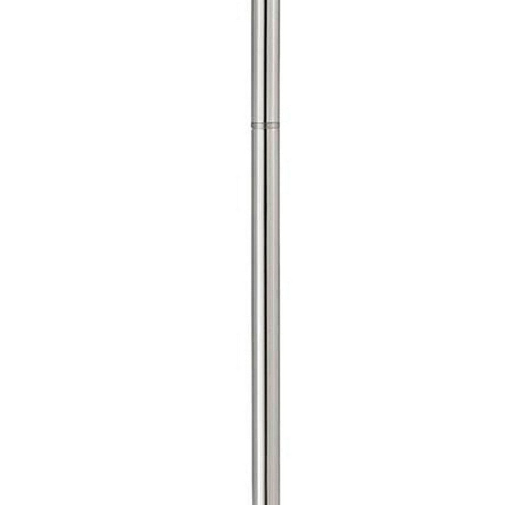 Metal Round 3 Way Floor Lamp with Spider Type Shade Silver By Casagear Home BM225108