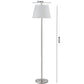 Metal Round 3 Way Floor Lamp with Spider Type Shade Silver By Casagear Home BM225108