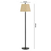 Metal Round 3 Way Floor Lamp with Spider Type Shade Dark Bronze By Casagear Home BM225109