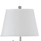 Metal Round 3 Way Floor Lamp with Spider Type Shade Silver and White By Casagear Home BM225111