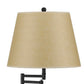 Metal Round 3 Way 27’’ Table Lamp with Spider Type Shade Bronze and Brown By Casagear Home BM225114