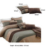 7 Piece King Polyester Comforter Set with Pleats and Texture Gray and Brown By Casagear Home BM225183