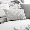 7 Piece Cotton King Comforter Set with Floral Print Gray and White By Casagear Home BM225191