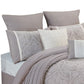 Queen Size 9 Piece Fabric Comforter Set with Medallion Prints White By Casagear Home BM225210