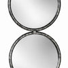 48 Inch 4 Stacked Round Mirrored Wall Decor Antique Silver By Casagear Home BM225569