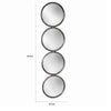 48 Inch 4 Stacked Round Mirrored Wall Decor Antique Silver By Casagear Home BM225569