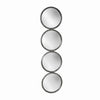 48 Inch 4 Stacked Round Mirrored Wall Decor, Antique Silver By Casagear Home