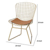 33’ Cage Design Metal Side Chair Set of 2 Gold By Casagear Home BM225692