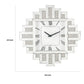 Irregular Mirror Frame Wall Clock with Crushed Faux Diamond Inlay Silver By Casagear Home BM225870