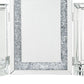 Tri Fold Mirror Panel Frame Accent Decor with Faux Diamond Silver By Casagear Home BM225871