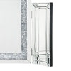 Tri Fold Mirror Panel Frame Accent Decor with Faux Diamond Silver By Casagear Home BM225871