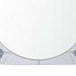 Round Mirror Panel Wall Decor with Light Function and Faux Diamond Silver By Casagear Home BM225874