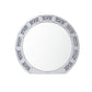 Round Mirror Panel Wall Decor with Light Function and Faux Diamond, Silver By Casagear Home