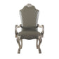 Leatherette Arm Chair with High Back and Claw Legs Set of 2 Antique White By Casagear Home BM225881