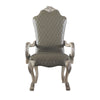 Leatherette Arm Chair with High Back and Claw Legs Set of 2 Antique White By Casagear Home BM225881