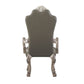 Leatherette Arm Chair with High Back and Claw Legs Set of 2 Antique White By Casagear Home BM225881