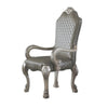 Leatherette Arm Chair with High Back and Claw Legs, Set of 2, Antique White By Casagear Home