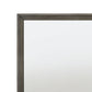 Rectangular Wooden Frame Mirror with Mounting Hardware Gray and Silver By Casagear Home BM225884