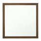 Transitional Style Wooden Frame Mirror with Grain Details, Brown By Casagear Home