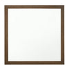 Transitional Style Wooden Frame Mirror with Grain Details, Brown By Casagear Home