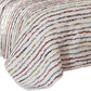 5 Piece Queen Size Quilt Set Multicolor Striped Patch Detailing By Casagear Home BM226428