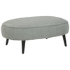 Fabric Upholstered Oversized Ottoman with Metal Legs Gray By Casagear Home BM226436