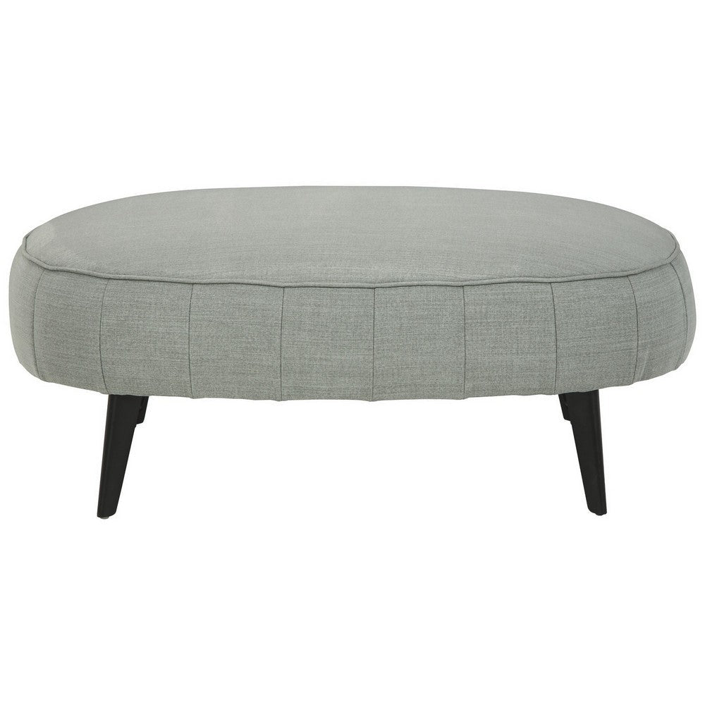 Fabric Upholstered Oversized Ottoman with Metal Legs Gray By Casagear Home BM226436