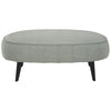 Fabric Upholstered Oversized Ottoman with Metal Legs Gray By Casagear Home BM226436