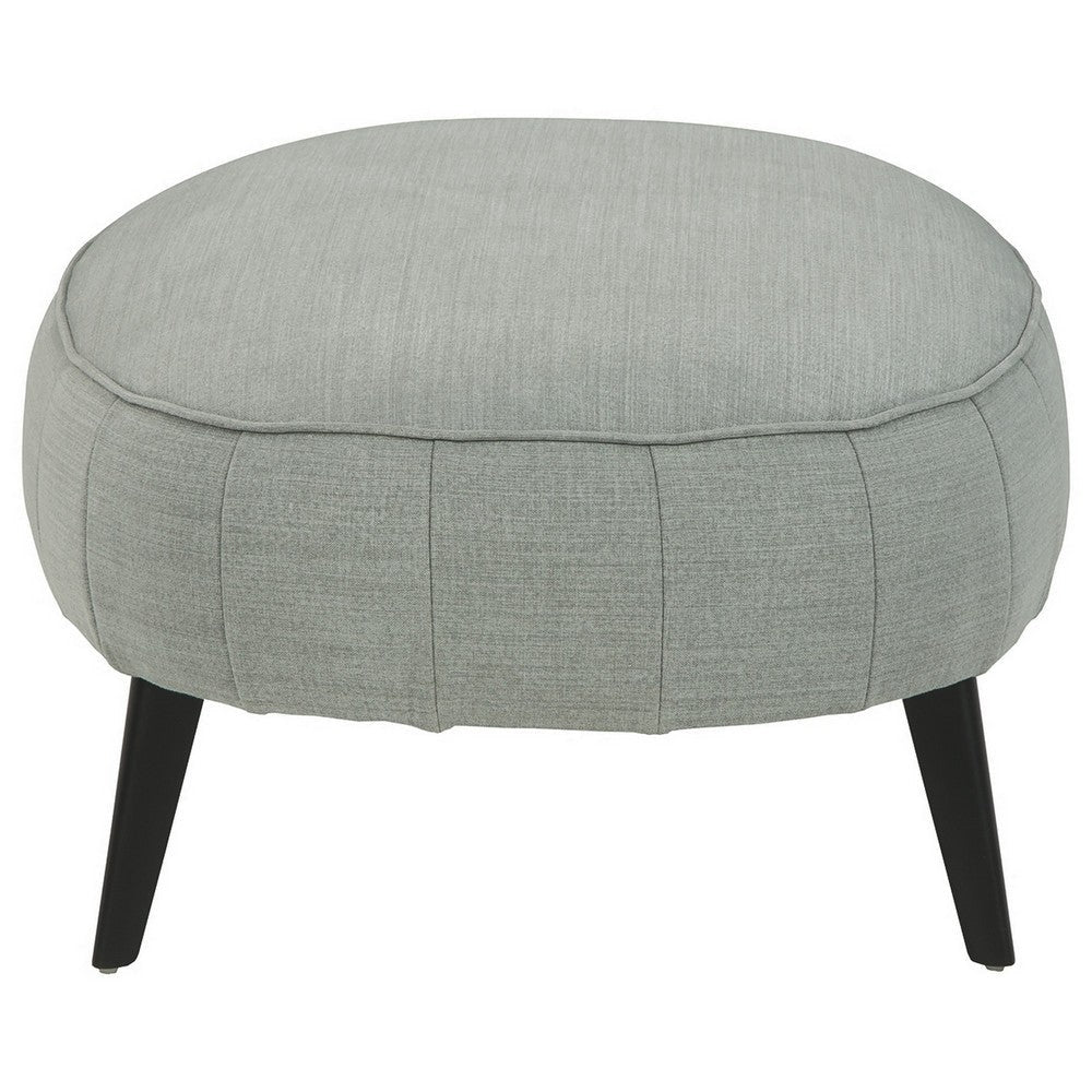 Fabric Upholstered Oversized Ottoman with Metal Legs Gray By Casagear Home BM226436