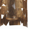 Bulged Frame Metal Wall Sconce with Candle Holder,Antique Gold By Casagear Home BM226522