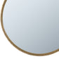 Oval Shape Metal Frame Wall Mirror Small Gold By Casagear Home BM226815